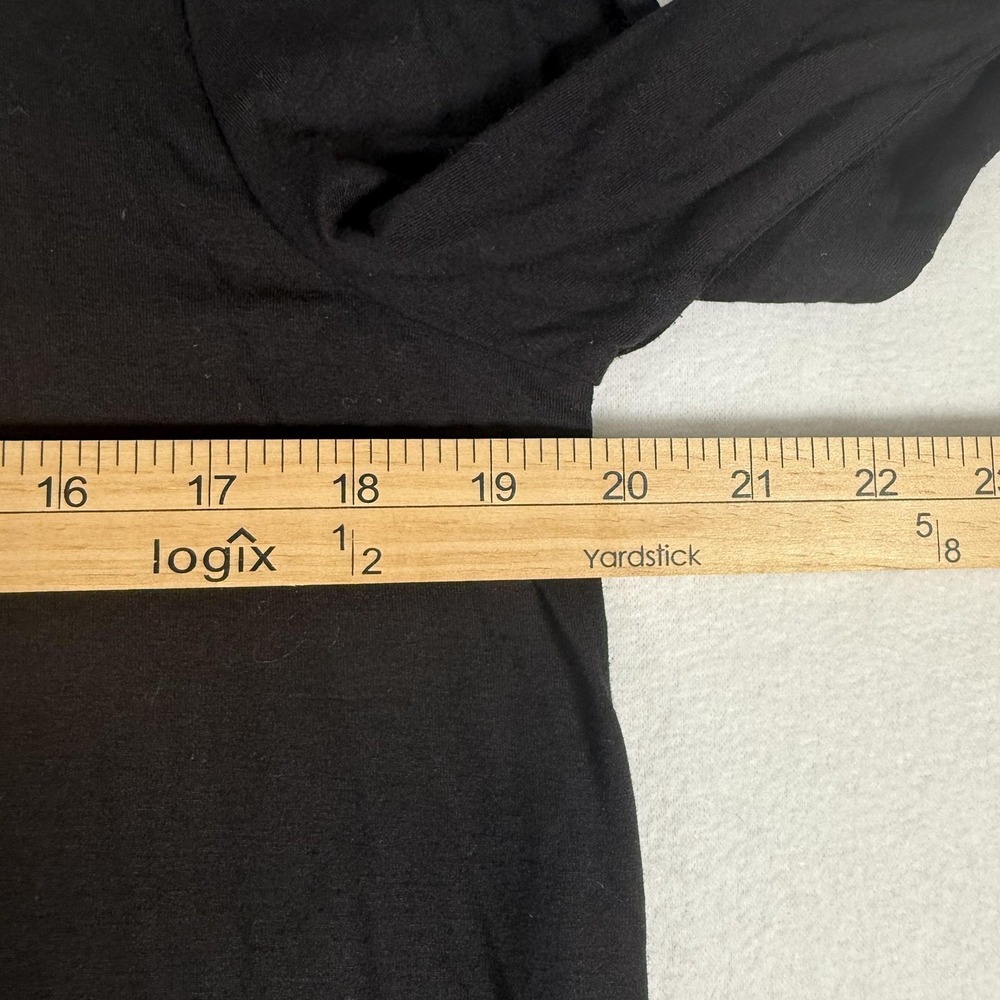Eileen Fisher Tunic Dress Womens S‎ Black Viscose Jersey Long Sleeve Minimalist - Picture 7 of 10